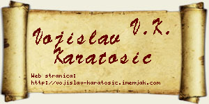 Vojislav Karatošić vizit kartica